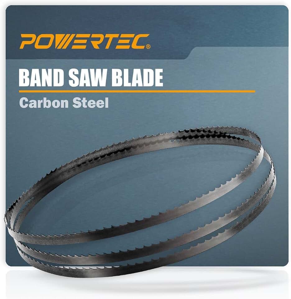 POWERTEC 62 Inch Bandsaw Blades, 1/2" x 14 TPI Band Saw Blades for WEN, Ryobi, Grizzly, Skil, Sears Craftsman and POWERTEC 9" Band Saw for Woodworking, 1 Pack (13135XV)