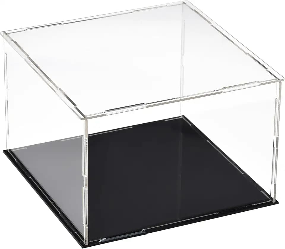 uxcell Acrylic Clear Display Case Box Dustproof Protection Showcase Cube Collectibles Show Box 7.9x7.9x5.9inch