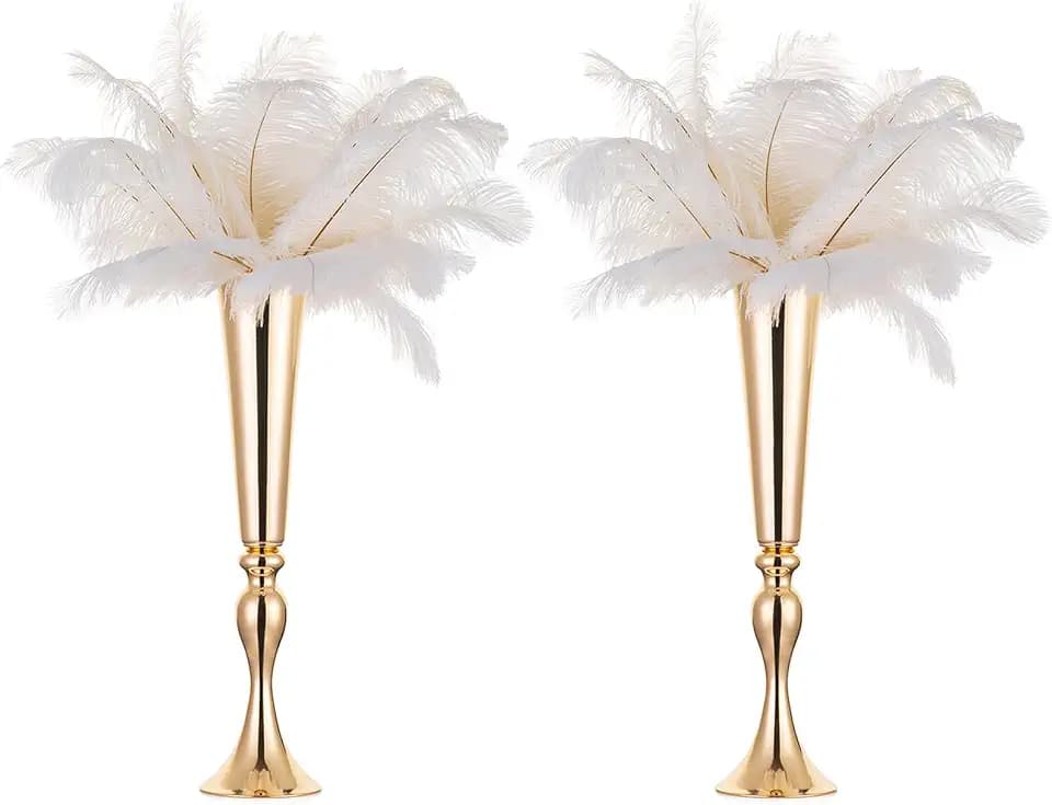 NUPTIO Gold Tall Centerpiece for Table, 21.9" Tall, 2 Pcs