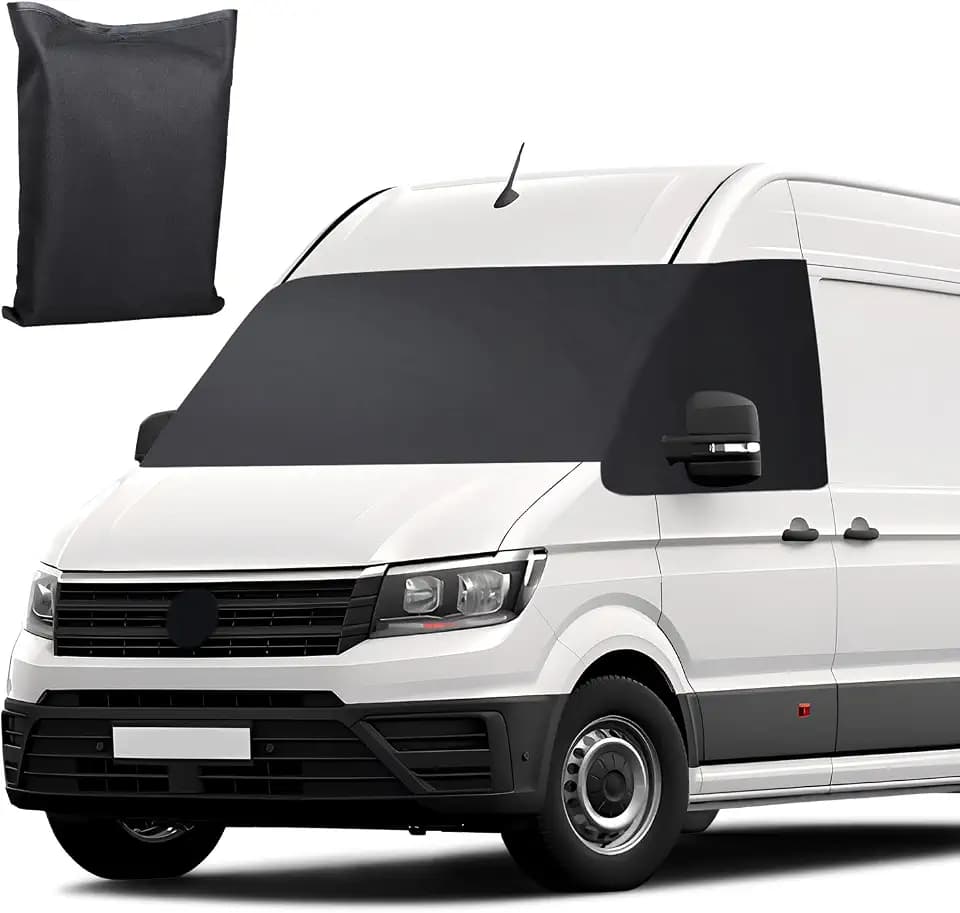 Auto Windschutzscheiben Abdeckung für 2018-2023 VW Crafter Grand California, 600D Frontscheibe Abdeckung Wrap Cover Wasserdicht Wetterfest Anti Frost Frontscheibenabdeckung Scheibenabdeckung