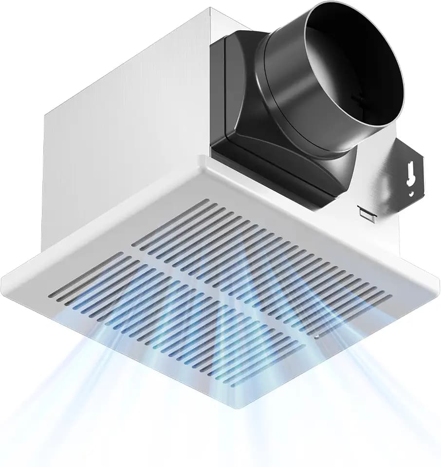 Amico Bathroom Exhaust Fan, 1.5 Sones, 110 CFM, No Attic Access Needed