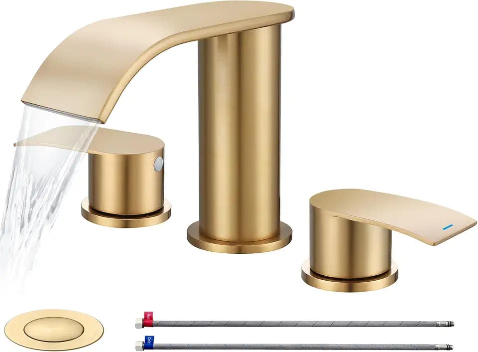 Ultimate Unicorn 8 inch Bathroom Faucet Champagne Bronze, Waterfall Faucet