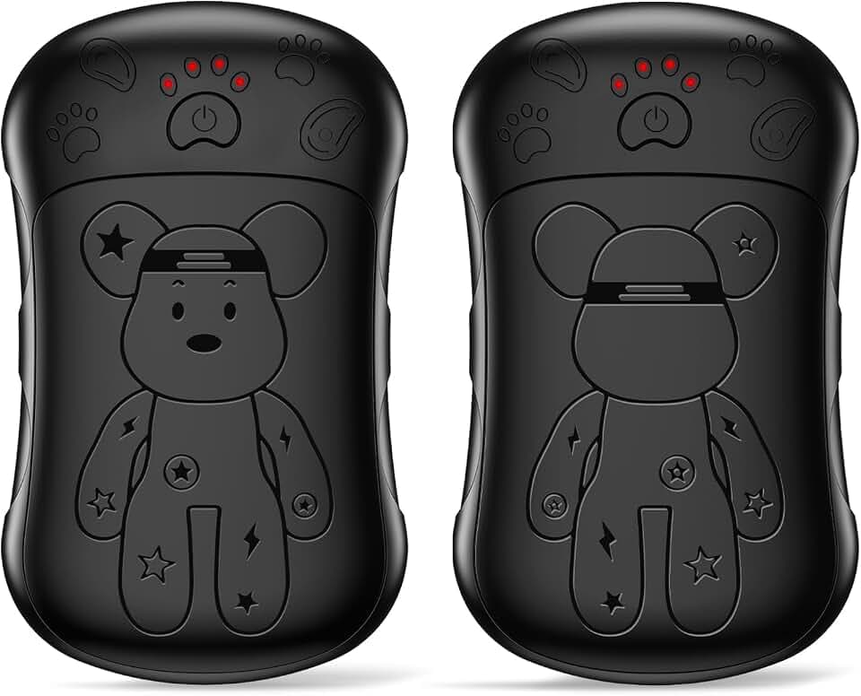Hand Warmers Rechargeable, WXX Pocket Size Electric Handwarmers 2 Pack, Portable Pocket Heater 8-18 Hrs Long Heating, Hand Heater for Camping, Christmas Outdoor Mens Gifts Black