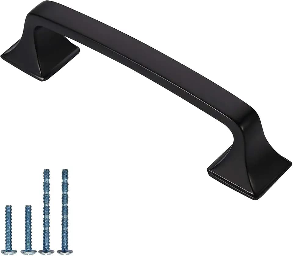 Amerdeco 10 Pack Matte Black Cabinet Pulls 3"