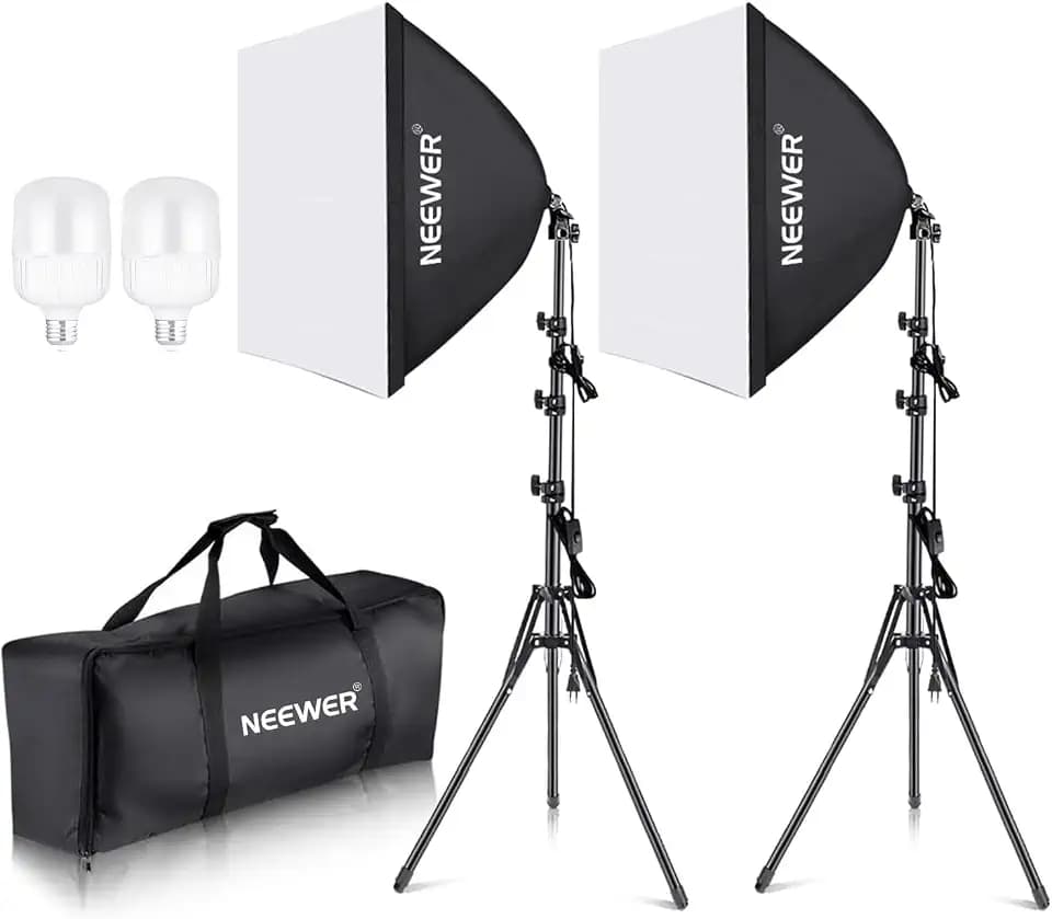 NEEWER Softbox Licht Set 700W Äquivalent, 2er Pack