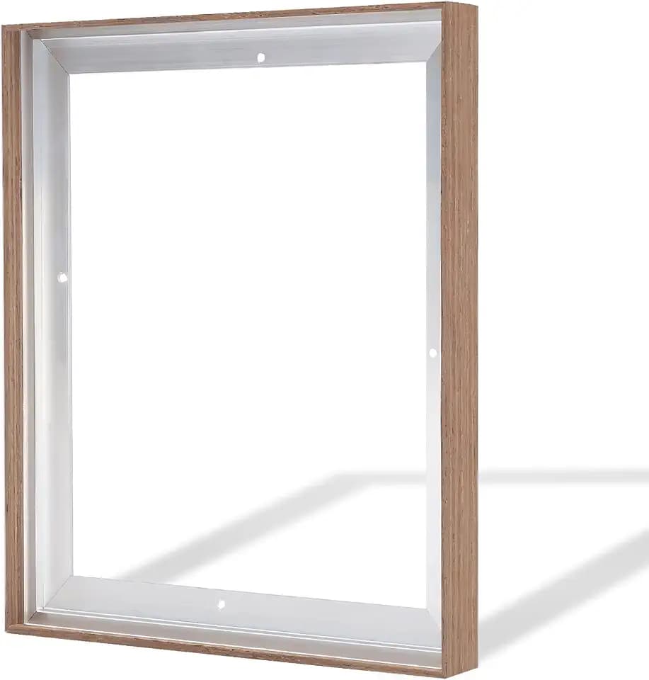 DIY 1.5" Deep Metal Canvas Frame for Paintings (18x24,Walnut)