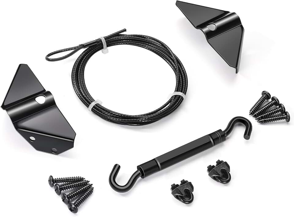 Anti Sag Gate Kits, Anti-Sagging Fence Door Kit, Black, Zinc, 2Pack