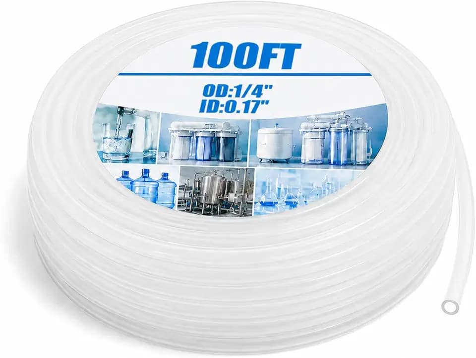 Nuanchu 100ft Polyethylene Tubing, 1/4" Od, 0.170" Id, 0.04" Wall, Transpare