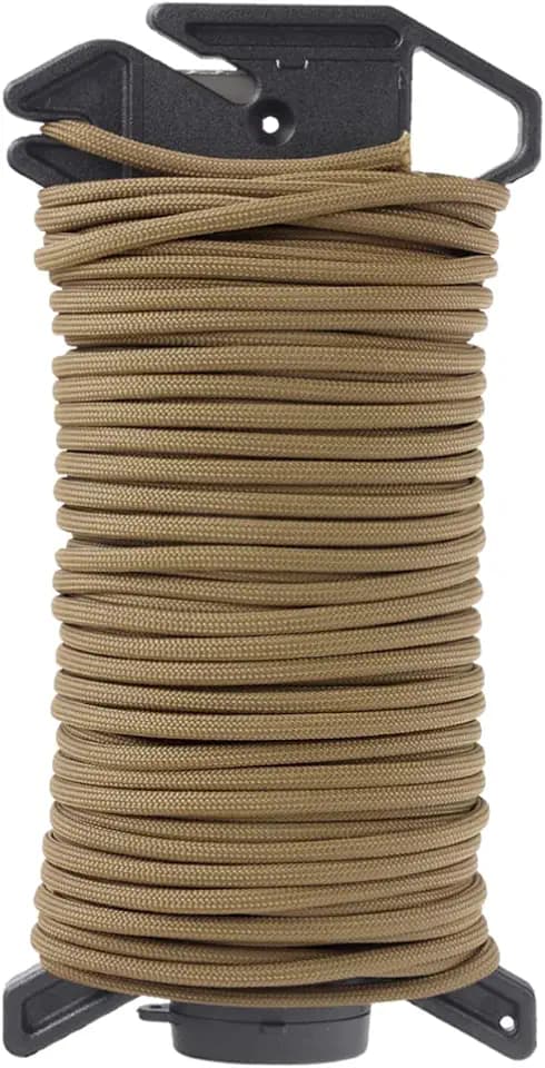Atwood Rope MFG Ready Rope™ 550 Paracord 100 Feet 7-String Core Nylon Parachute Cord Outside Survival Gear Made in USA | Lanyards, Bracelets, Handle Wraps, Keychain (Coyote)