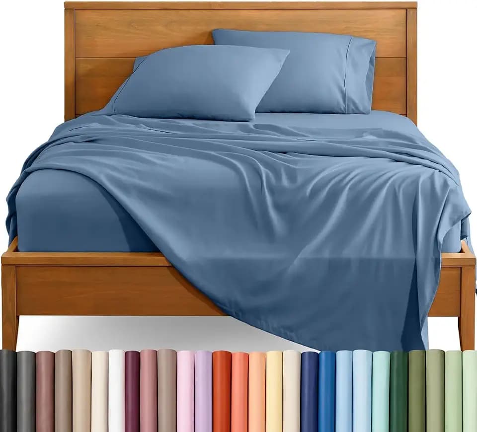 Bare Home King Sheet Set - 1800 Ultra-Soft (King, Coronet Blue)