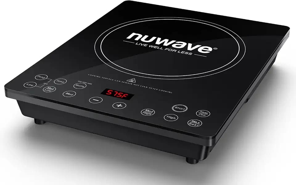 Nuwave Portable Induction Cooktop, Single Electric Burner, 100°F - 575°F