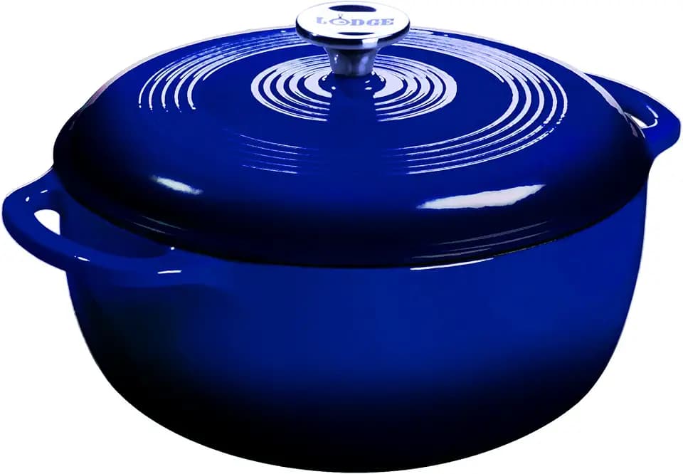 Lodge Essential Enamel Cast Iron Dutch Oven, 3 Quart, Indigo