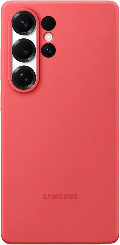 Samsung Silicone Smartphone Case EF-PS938, Hülle für das Galaxy S25 Ultra, Handy-Hülle, Silikon, Schutz Case, stoßfest, dünn und griffig, Rot
