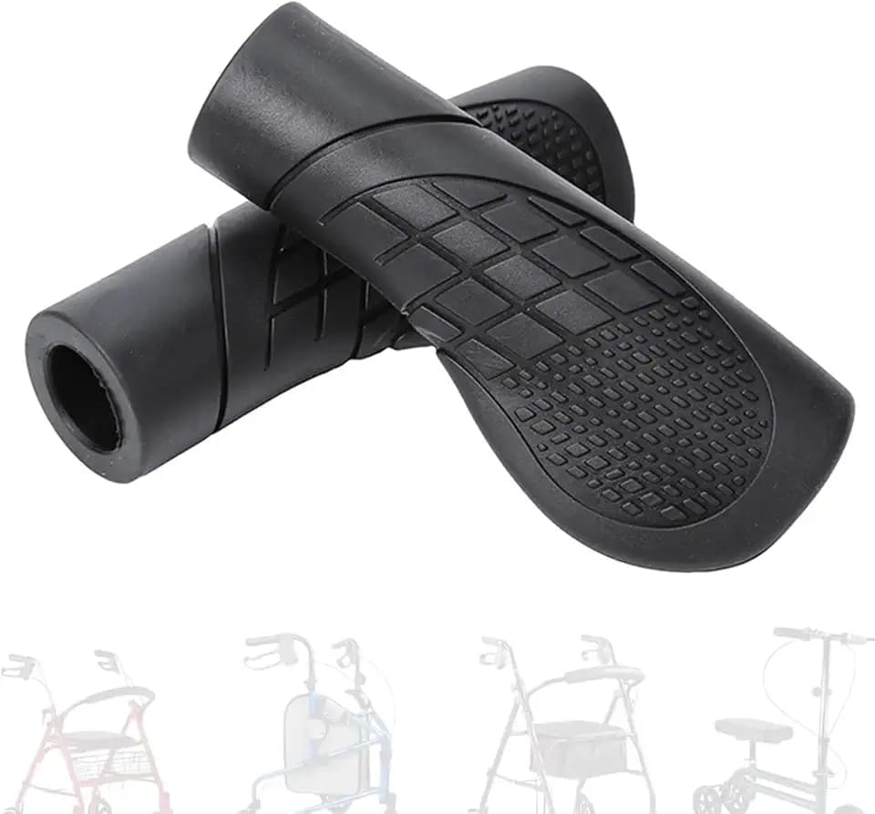 2 Stück Rollator-Griffgriffe – universelle Anti-Rutsch-Pads für bequemes Gehen und Mobilitätszubehör mit 2,5 cm Durchmesser – kompatibel mit Rollstühlen, Gehhilfen und Kniegeladern.