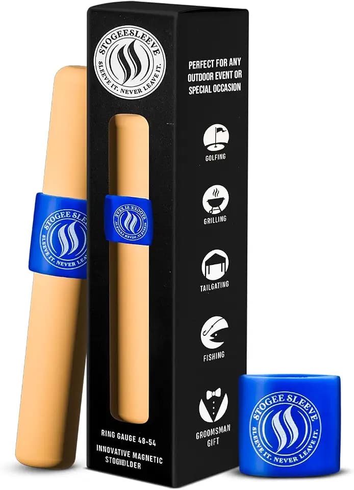 Magnetic Stogie Sleeve Holder, 48-54 Gauge Range, Fire Retardant & Waterproof Magnetic Stick Sleeves, Golf Magnet Sleeve Holders, Fishing, Hunting Gear Gifts, Golf Cart Accessories for Men