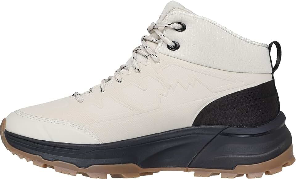 Skechers - Womens Max Protect Legacy - Weekend Getaway Sneakers, Color Natural/Black, Size: 8.5 M US