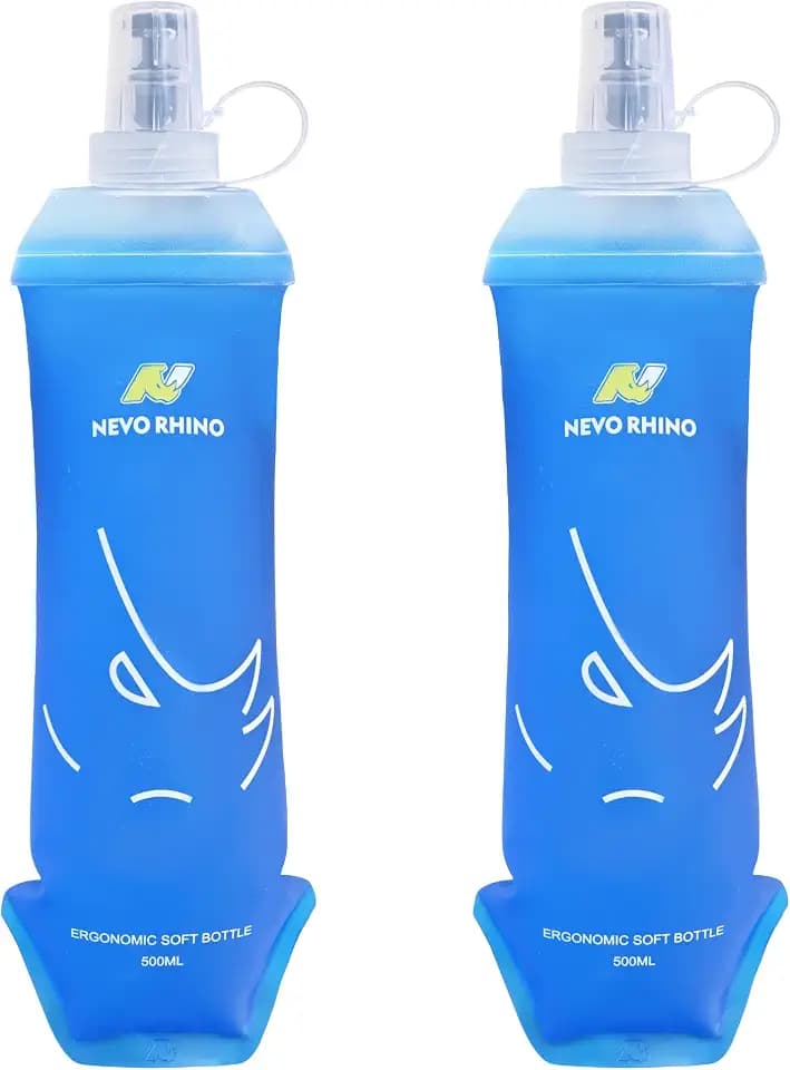 N NEVO RHINO Soft Flask 17oz/500ml, 2PCS TPU Running Water Bottle