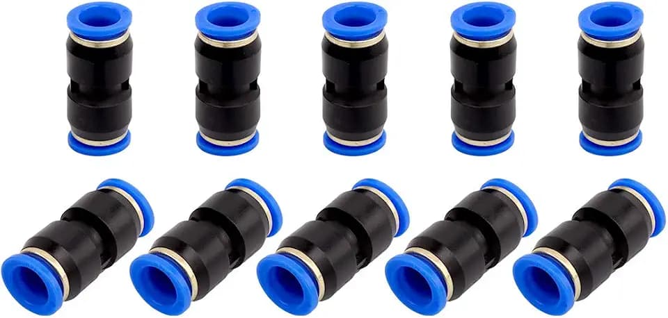 SNS 1/2" Tube OD Plastic Straight Union Pipe Tube Fitting Straight Pneumatic Connector(10 PCS) SPU-1/2
