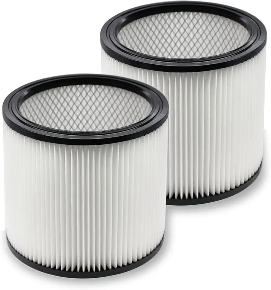 Replacement Filter Compatible with Shop-Vac 90350 90304 90333 Replacement fits for Shop Vac 4-16 Gallon most Wet/Dry Vacuum, Washable Synthetic Material, 2 PACK