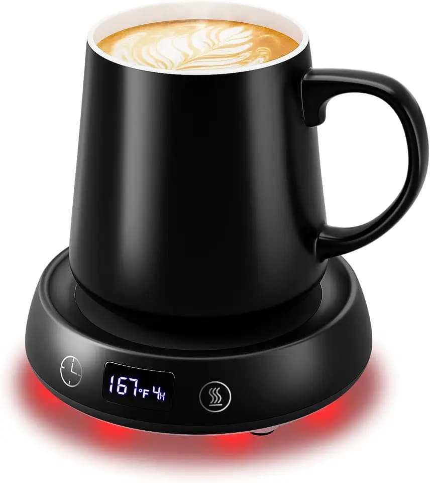 Coffee Mug Warmer Set, Smart Heated Tea Coffee Cup Warmer for Desk Office