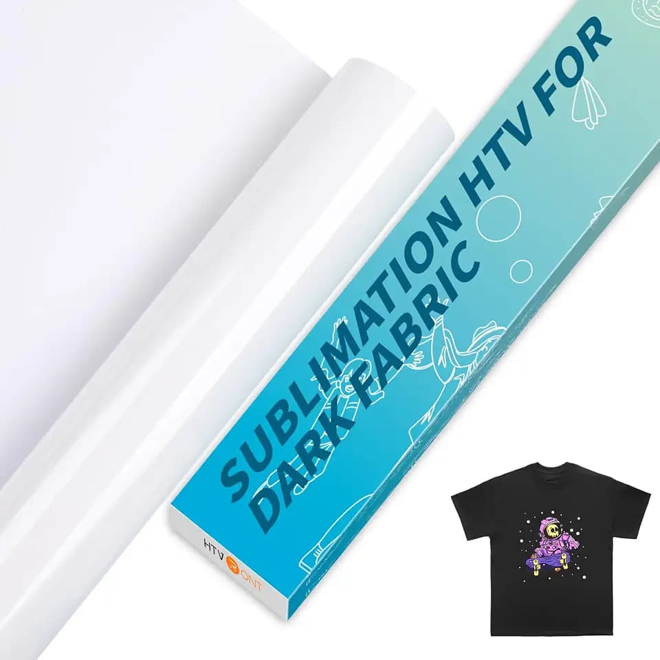 HTVRONT Sublimation HTV for Dark/Light Fabric - Matte, 12" X 10 FT
