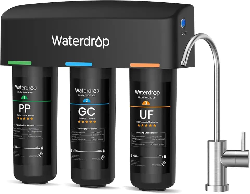 Waterdrop TSB-UF 0.01 μm Ultra Filtration Under Sink Water Filter System