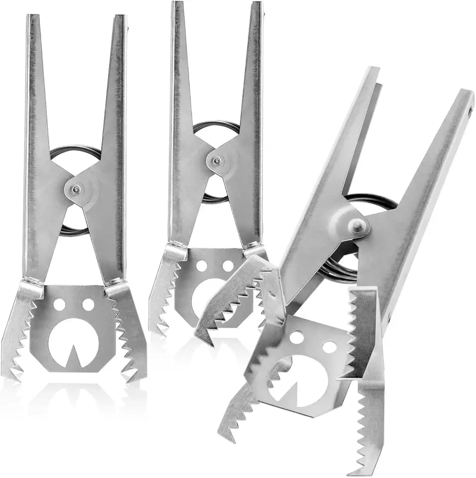 com-four® 3X Wühlmausfalle mit Stellplättchen, Wühlmaus-Zangenfalle