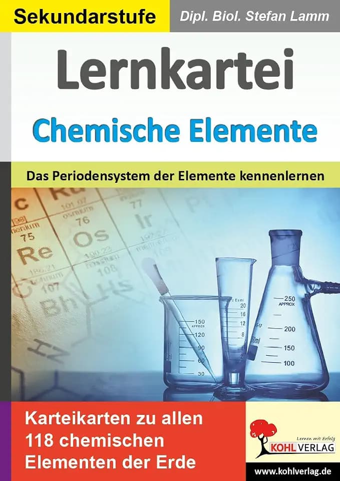 Lernkartei Chemische Elemente Periodensystem Sekundarstufe Klasse 7 8 9 10 Chemie Farbdruck | Elemente Gruppen PSE Steckbriefe Piktogramme Lernkarten ... Das Periodensystem der Elemente kennenlernen