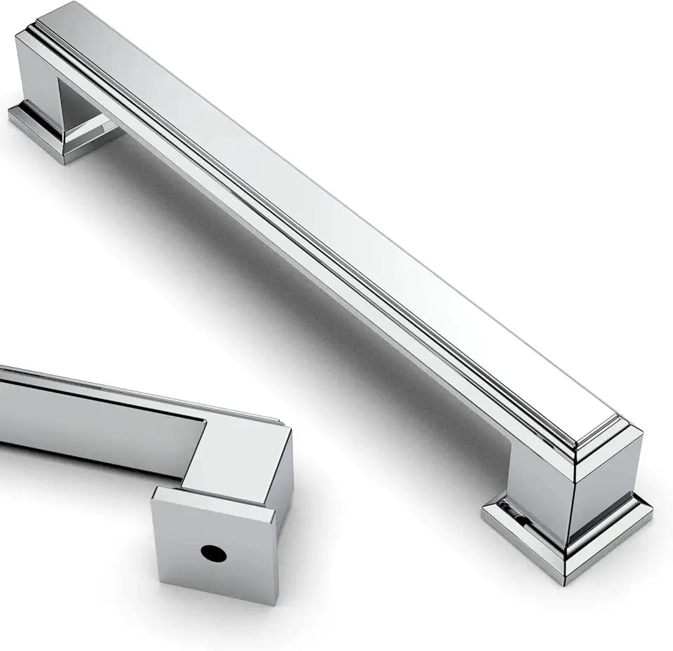 Asidrama 10 Pack 5 inch Polished Chrome Kitchen Cabinet Handles