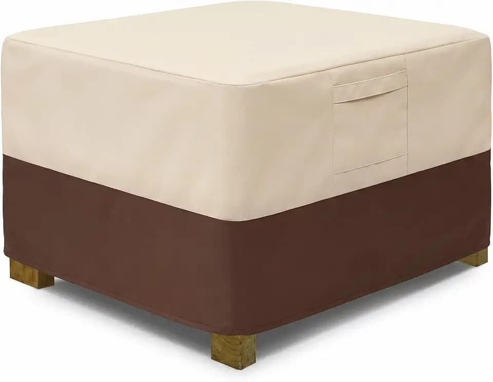 Vailge Patio Ottoman Cover Square, Outdoor Ottoman Cover Waterproof
