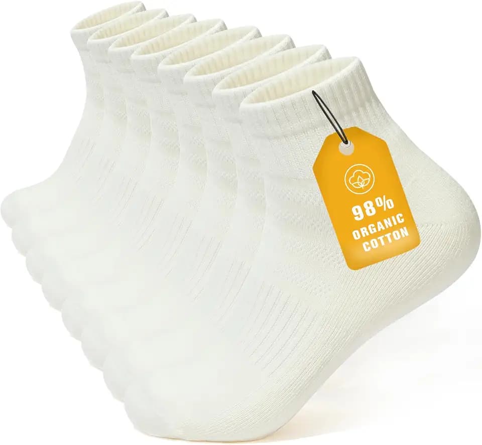 Brula Mens 98% Cotton Cushioned Ankle Athletic Socks