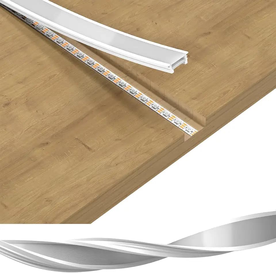BTF-LIGHTING Silicone LED Channel System 16.4Ft for ≤18mm Width LED Strip