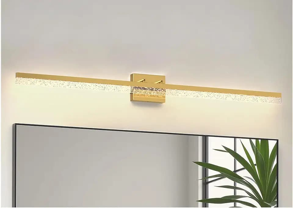 L LOHAS LED Bathroom Vanity Light Bar Over Mirror 3CCT 48 Inch Gold