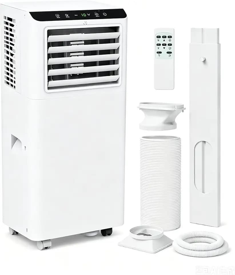 8,000 BTU Portable Air Conditioners, Portable AC Unit for Basement & Bedroom, Remote & Auto Evaporation, 4 in-1 Cooling Unit, Floor AC, Covers Rooms up to 350 sq.ft, Sleep Mode, Remote Control