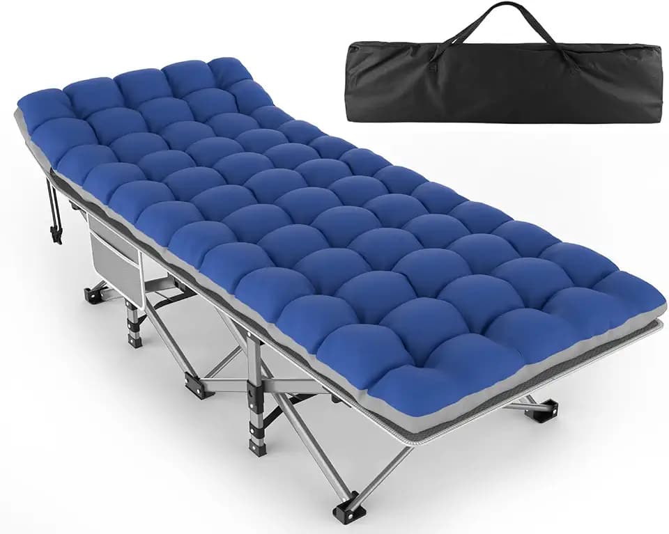 ZENPETIO Folding Camping Cot for Adults, 28" Heavy-Duty Portable Cots Bed