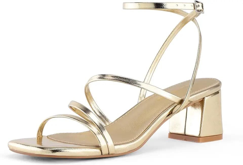 Shoe'N Tale Strappy Block Heel Sandals Women's Ankle Strap