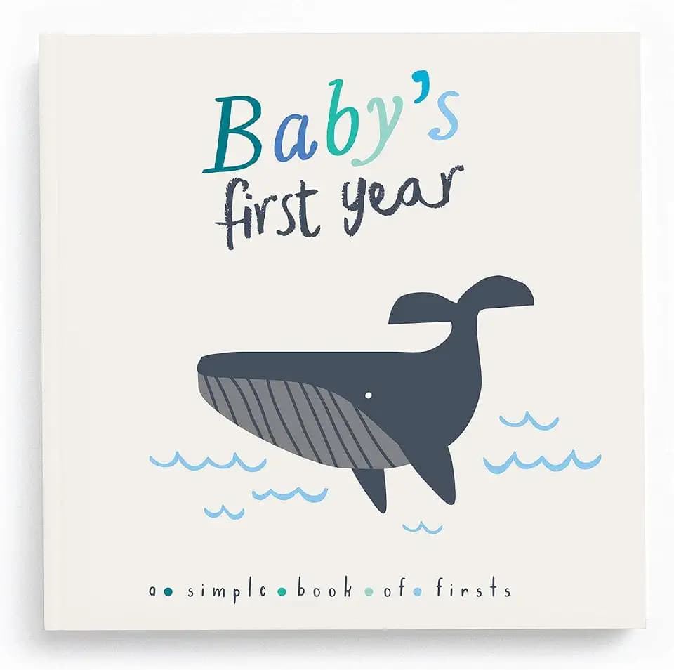 Lucy Darling Baby Memory Book – Little Captain | Nautical-Themed First Year Journal & Photo Album | 5-Year Keepsake for Baby Boy or Girl | Gender-Neutral Milestone Book | Mom Gift