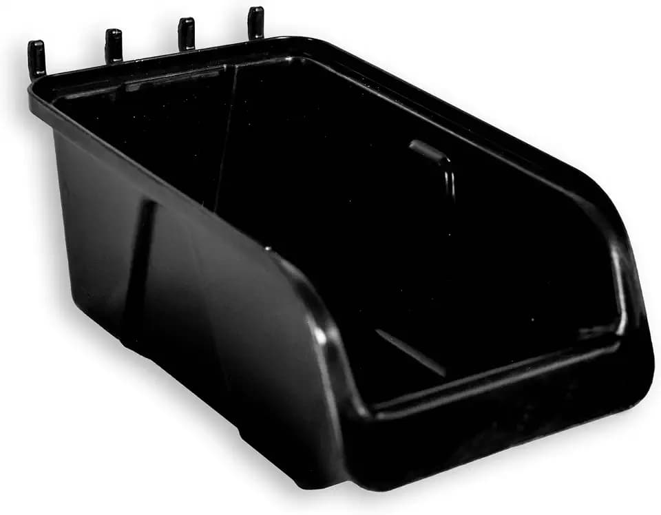 Large Pegboard Bins – 10 Black, 7" Storage Cups for Craft Room and Garage