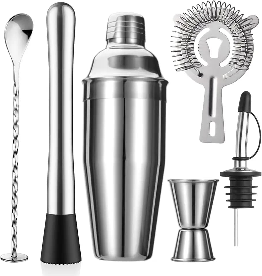 ZPUFAW 6-Piece Cocktail Shaker Set, Bartender Kit, Drink Shaker, Bar Set