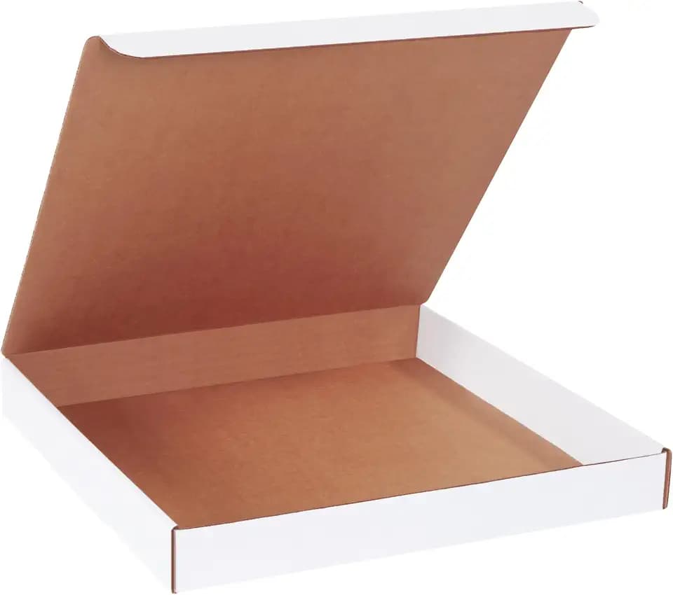 BOX USA White Pizza Boxes 16x16x2 50-Pk for Food Packaging