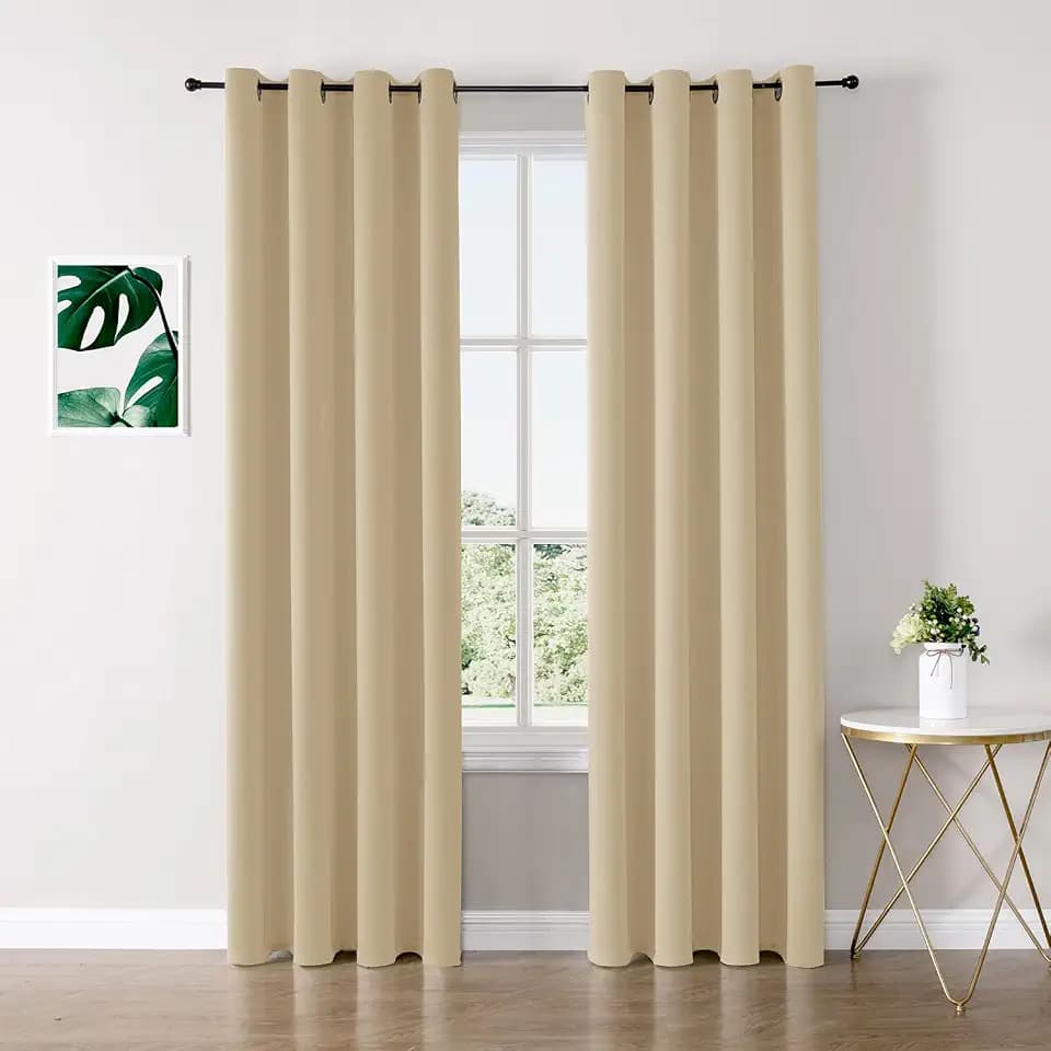 ChrisDowa Blackout Curtains for Bedroom and Living Room 84 Inches Long