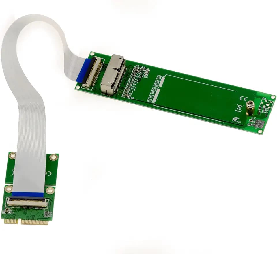 KALEA-INFORMATIQUE Mini-PCIe-Adapter für Mac SSD 28 Pin 12+16 Pin auf MiniPCI, SSD-kompatibel Jahr 2013 2014 2015 2016 2017 und mehr.