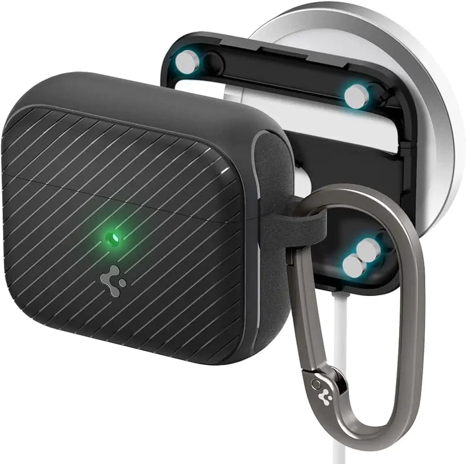 Spigen Mag Armor MagFit Hülle Case kompatibel mit AirPods 3 und MagSafe - Schwarz