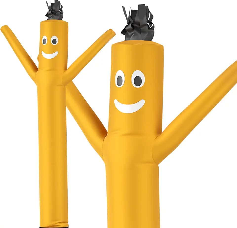 LookOurWay Air Dancers Wacky Waving Inflatable Tube Man Attachment - 7 Feet Tall Advertising Air Dancer Waving Man Inflatable Tube Guy - Blower Not Included - Yellow