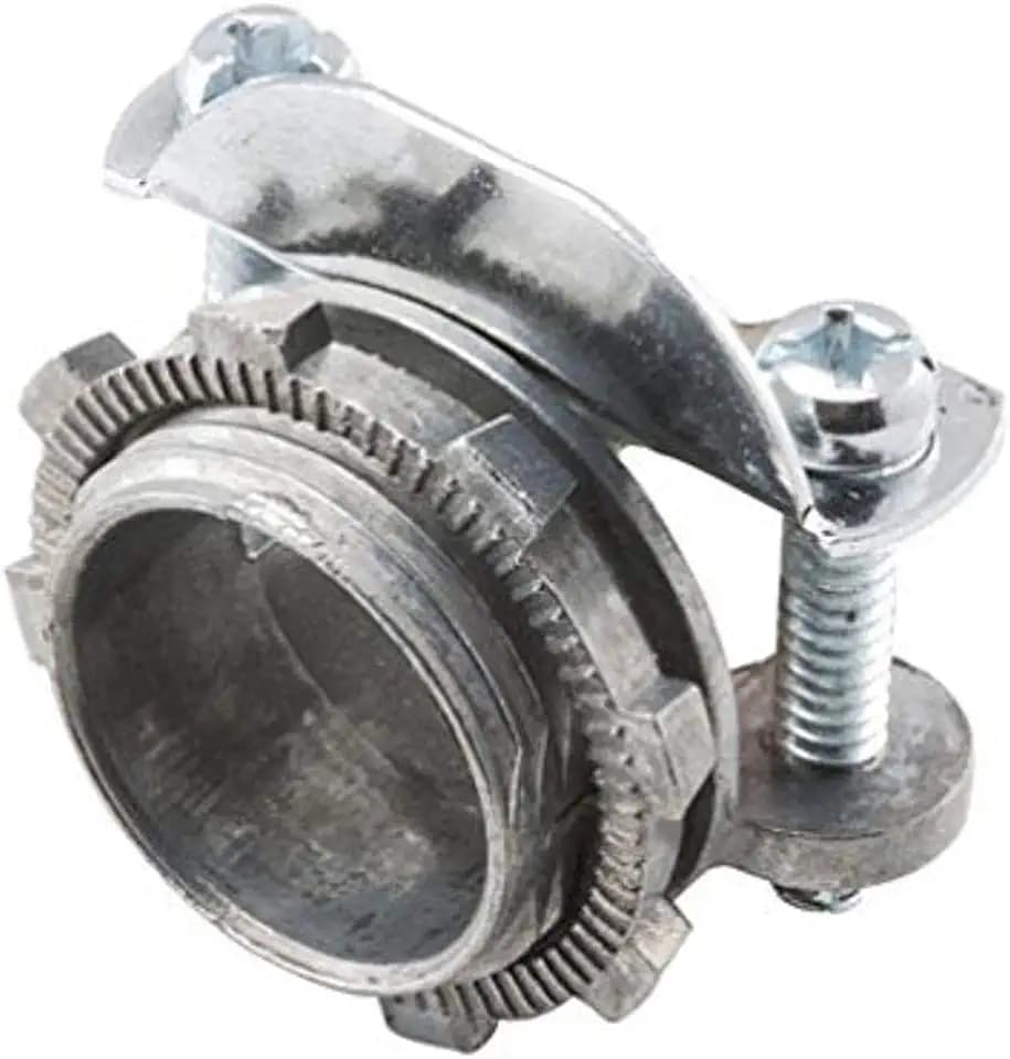 Hubbell-Raco 2855 Hubbell-Raco Connector, Clamp Type For Oval Cable, 1-1/4-Inch Trade Size, Zinc , (Pack of 10)