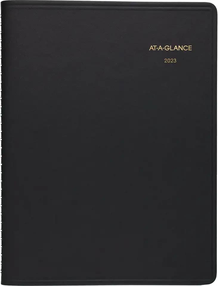 AT-A-GLANCE 2023 Monthly Planner, 9" x 11", Large, 15 Months, Black (7026005)