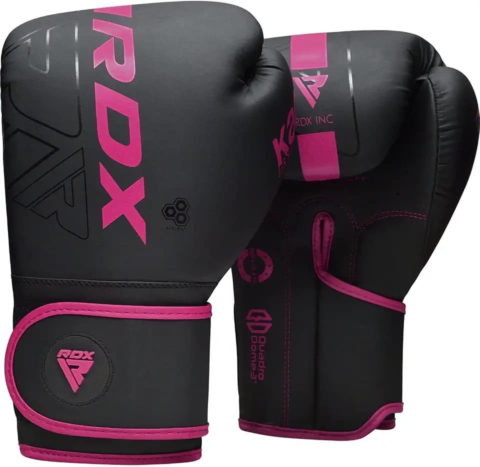 RDX Women Boxing Gloves, Pro Training Sparring, Maya Hide Leather, Muay Thai MMA Kickboxing, Adult, Heavy Punching Bag Focus Mitts Pads Workout, Ventilated Palm, Multi Layered, 8 10 12 14 16 Oz