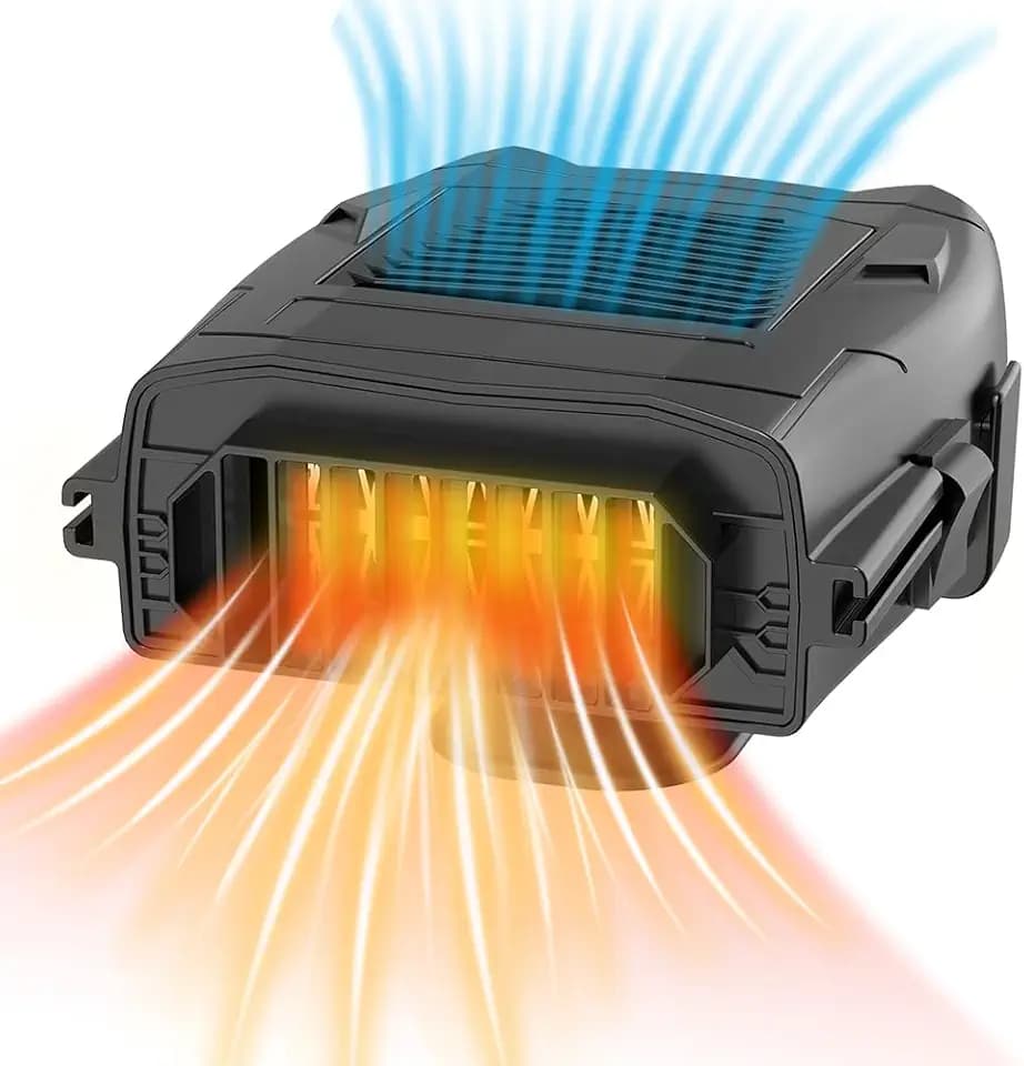 OBEST Auto Heizlüfter 24V,Tragbare heizung mit zigarettenanzünder,Windschutzscheiben Defroster Demister,Kühlventilator,360° Rundum-Luftversorgung,für große Lastkraftwagen und schwere Fahrzeuge