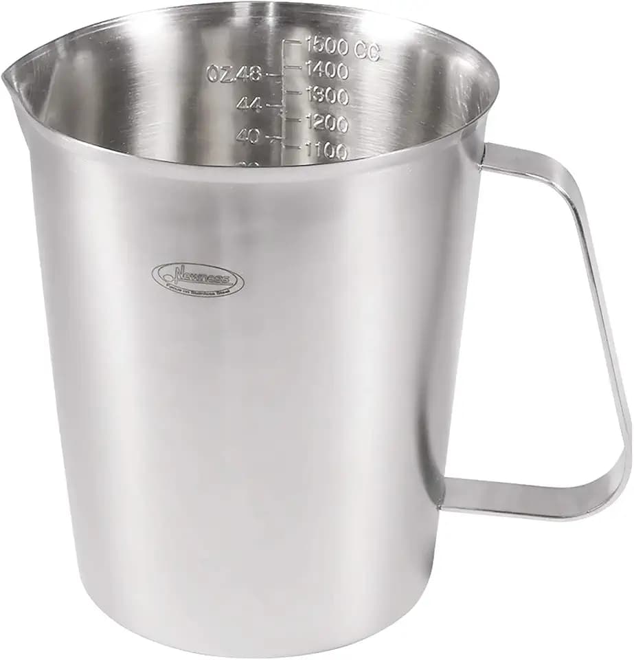 Newness 6 Cup Stainless Steel Measuring Cup, Metal Measure Cup, 48 Oz,1.5 L