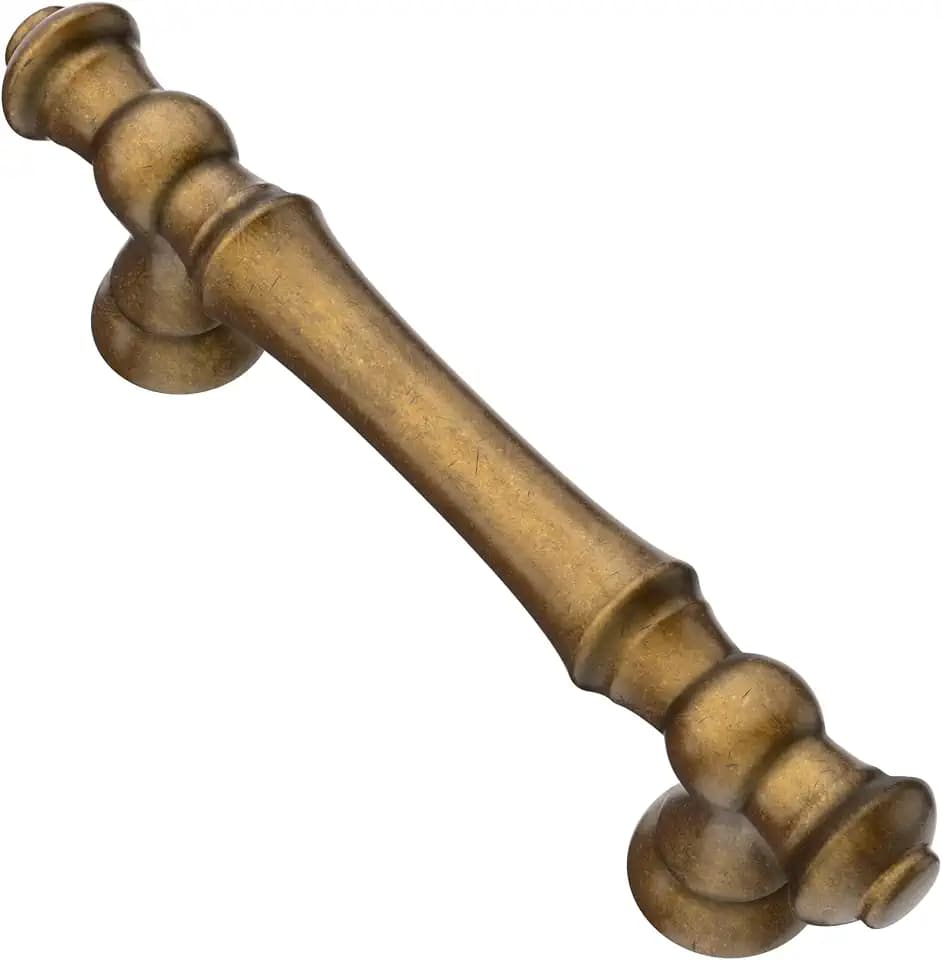 Alzassbg 3" Antique Brass Cabinet Pulls and Handles 10 Pack, AL3085AE